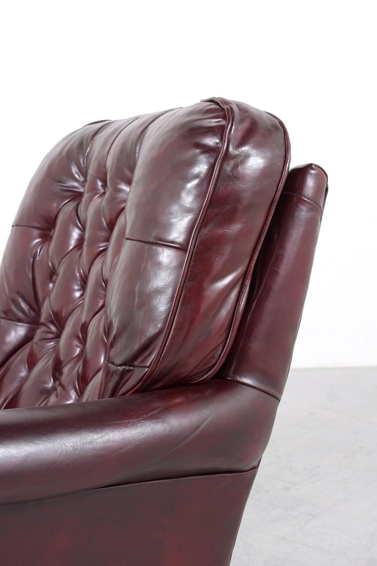 Vintage Chesterfield Leather Upholstery Chair For Sale at 1stDibs