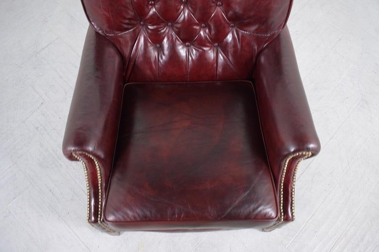 Vintage Chesterfield Leather Upholstery Chair For Sale at 1stDibs