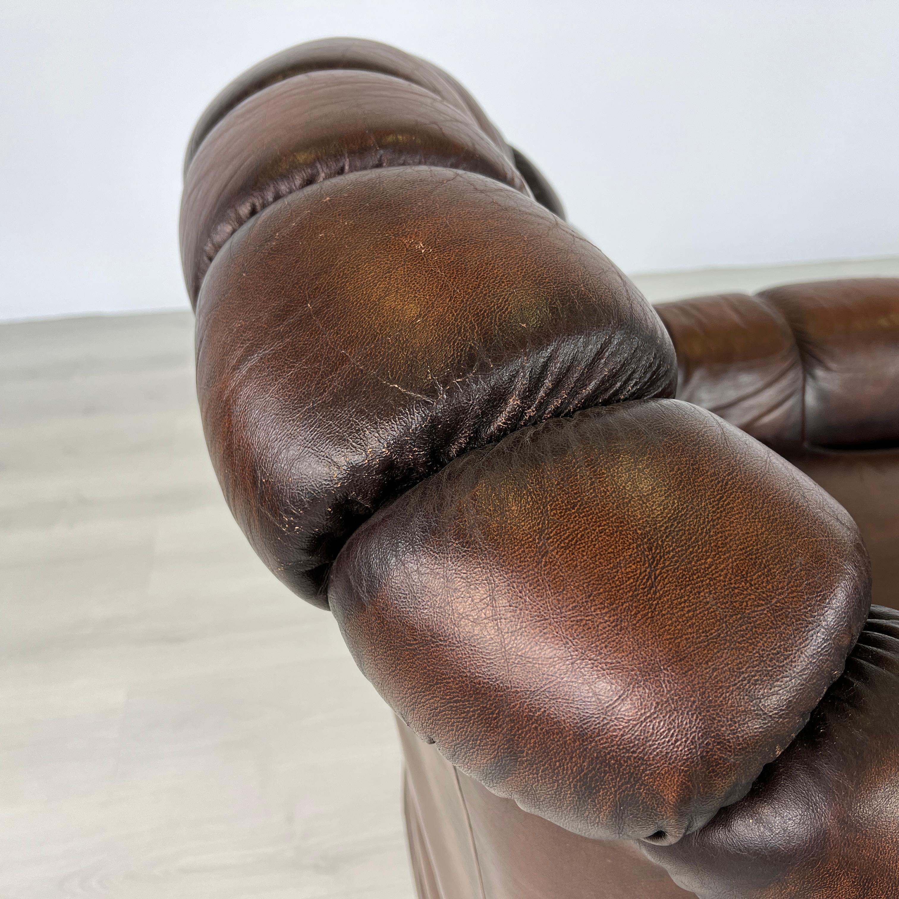 Sillones Chesterfield Vintage de cuero - Pareja en venta 4