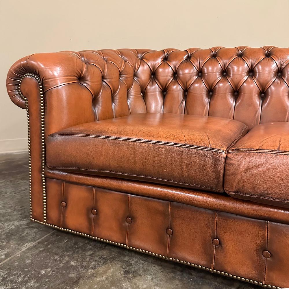 Vintage Chesterfield Leather Lounge Sofa, Club Sofa 5
