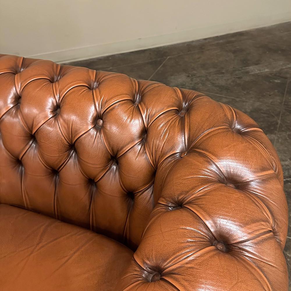 Vintage Chesterfield Leather Lounge Sofa, Club Sofa 6