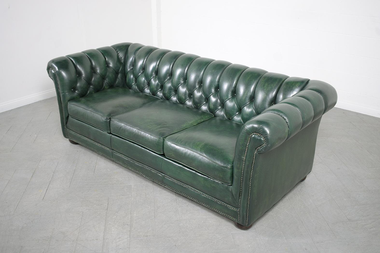 Vintage Chesterfield Leather Sofa 3
