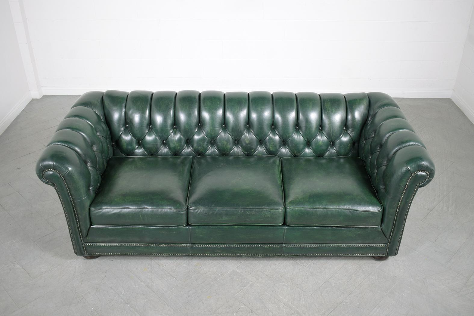 Vintage Chesterfield Leather Sofa 8