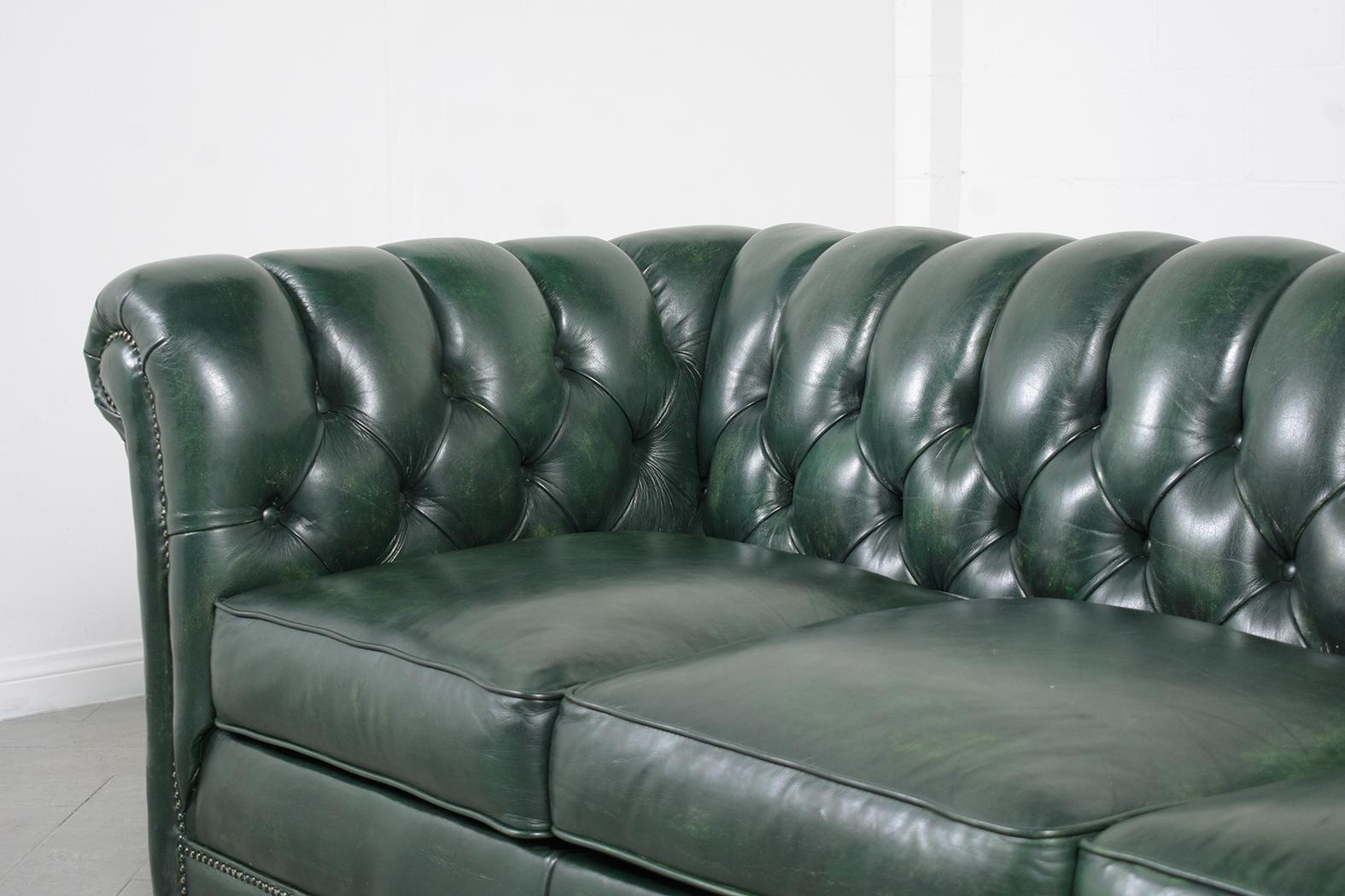 Vintage Chesterfield Leather Sofa 10