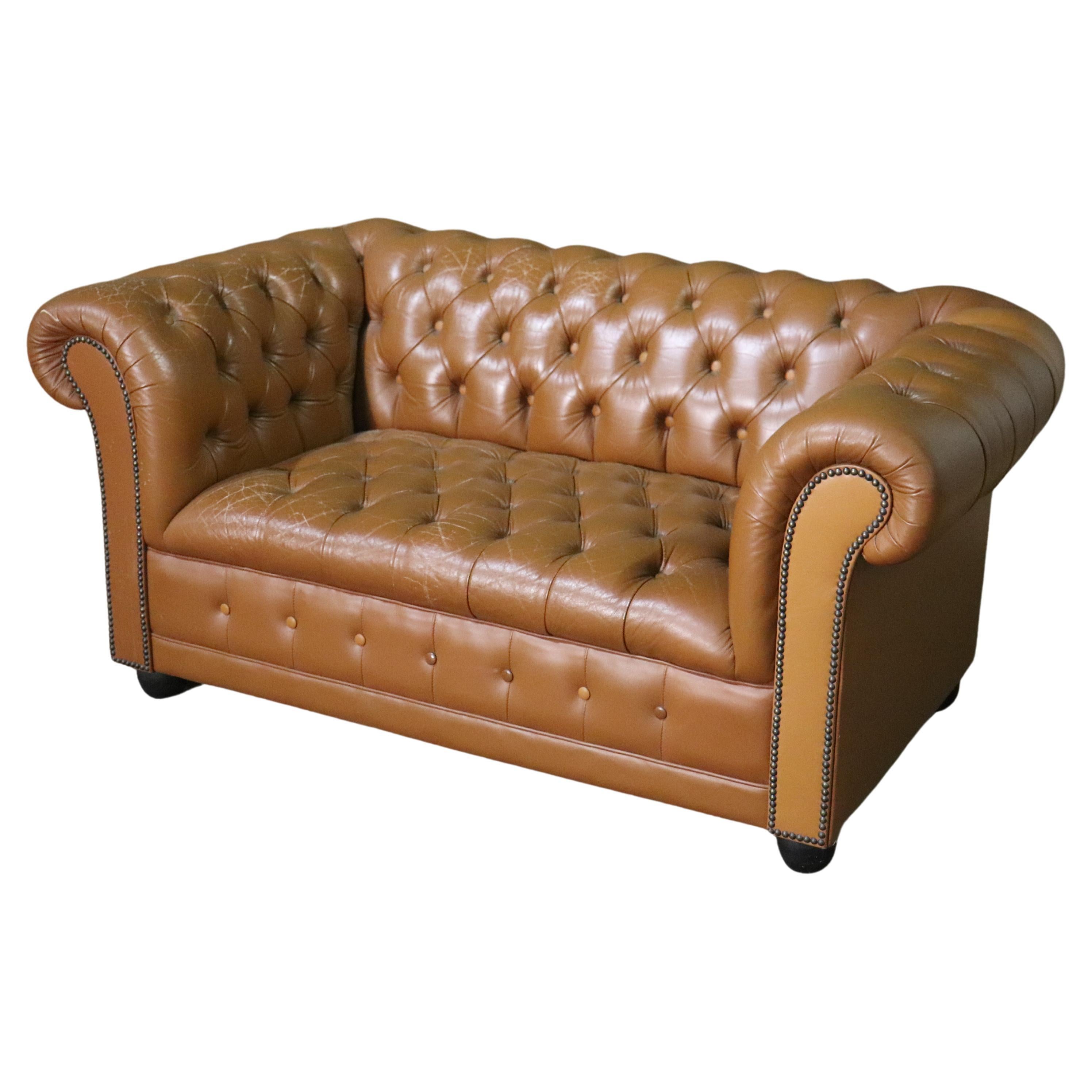 Chic Updated Vintage Black and White Striped Loveseat at 1stDibs