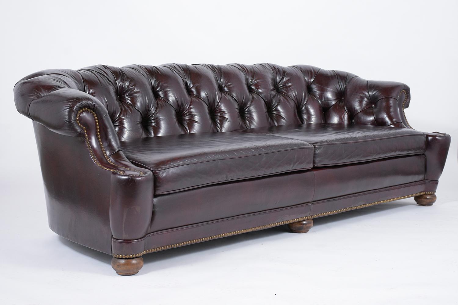 Vintage Chesterfield Leather Sofa For Sale at 1stDibs chesterfield