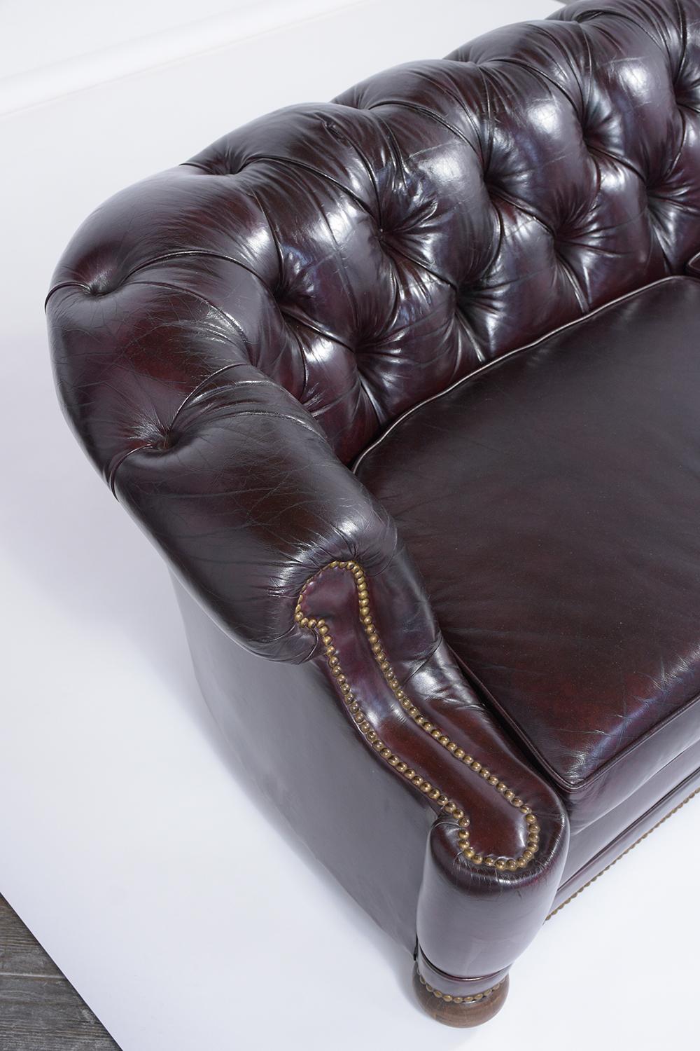 Dyed Vintage Chesterfield Leather Sofa