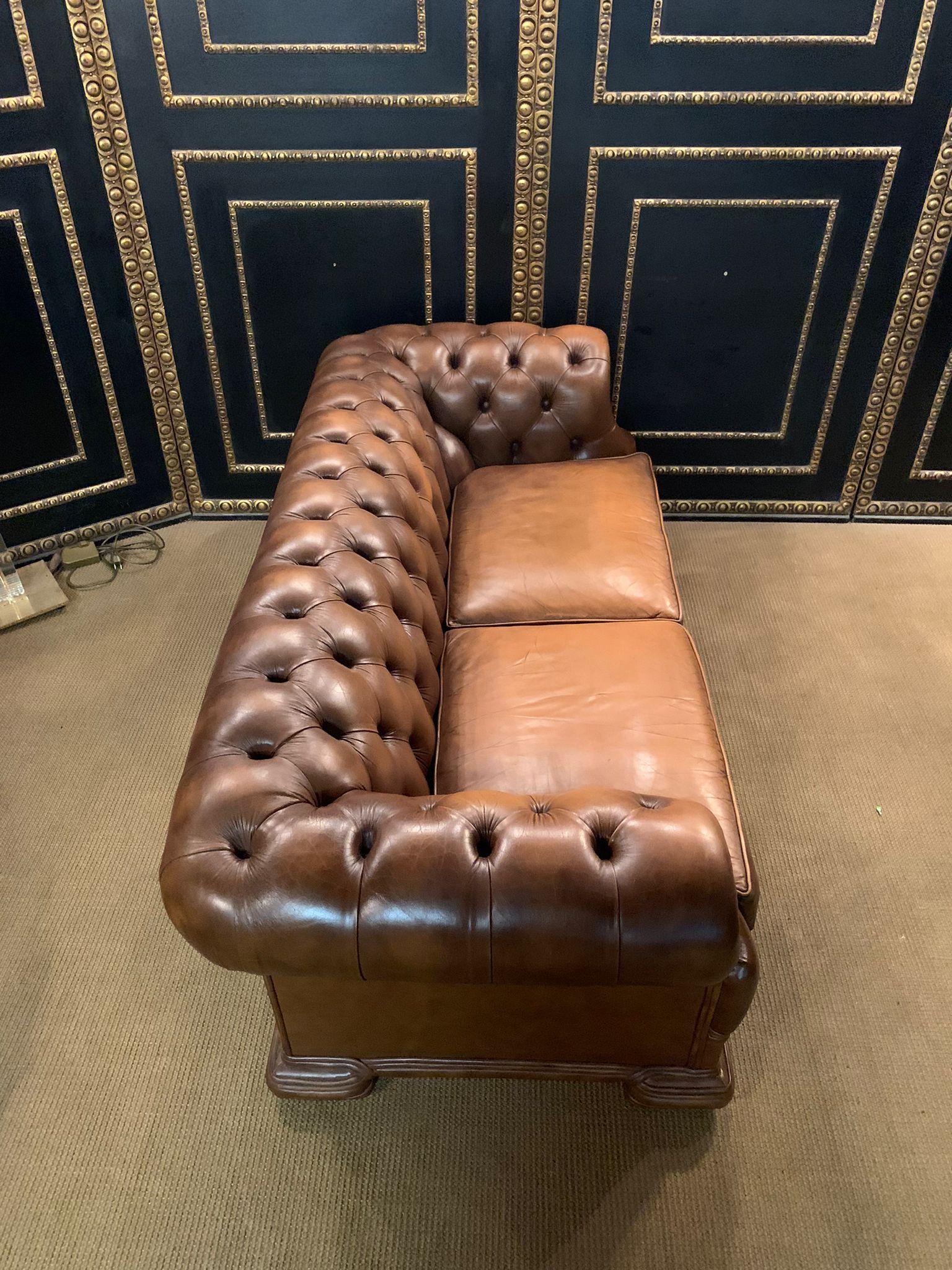 Vintage Chesterfield Sofa from a Set Brand Dellbrook England 6