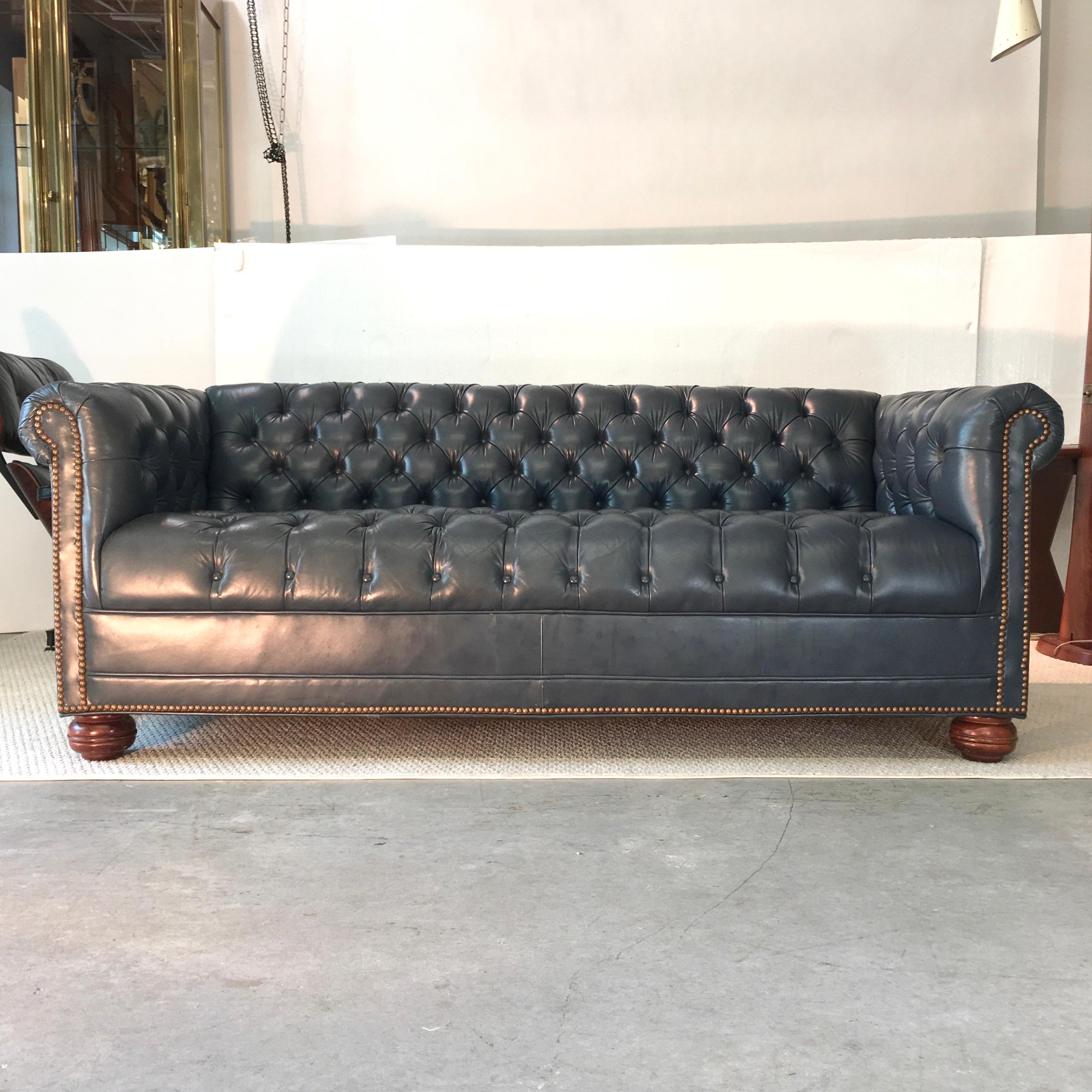 slate blue sofa