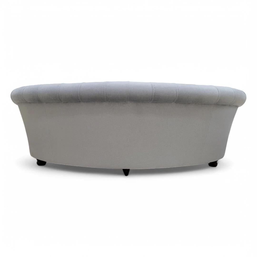 Vintage Chesterfield Style Curved Back Sofa Newly Upholstering In A Mohair im Angebot 1