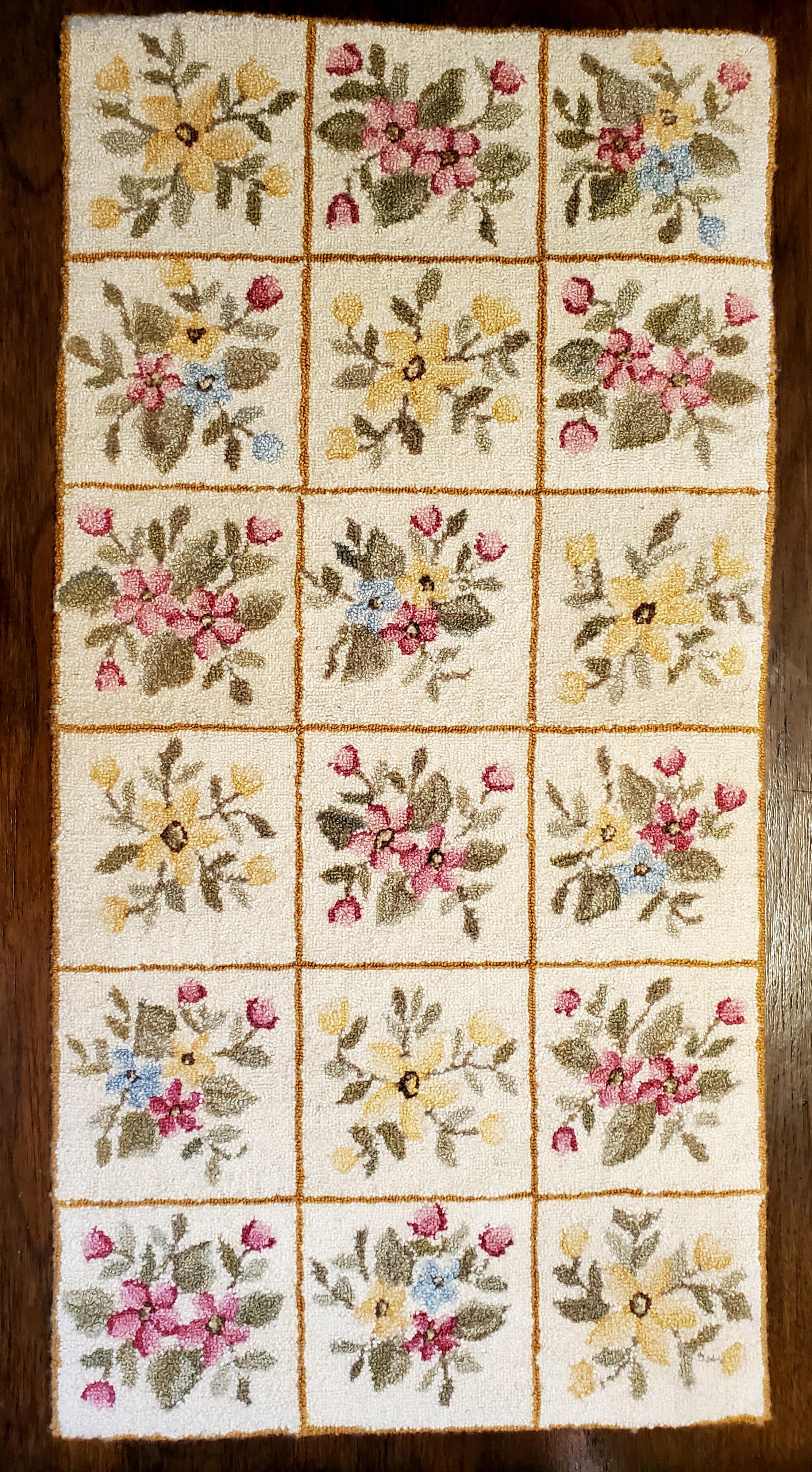 What a beautiful and unique Valentine's Day gift for that special someone!

This beautifully made vintage Chéticamp hand hooked wool rug was crafted in the traditional method of rug hooking of the area dating back at least 150 years. Chéticamp is a