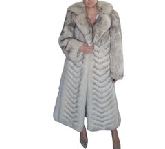 Vintage chevron Norwegian fox fur coat 4-6 ~no duties