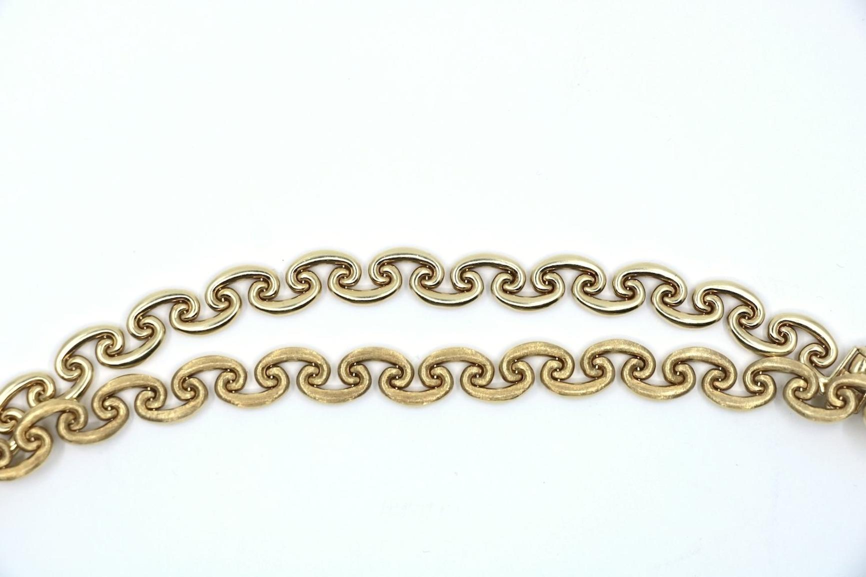 Vintage Chiampesan Gold 18K Mariner Chain Necklace en vente 7