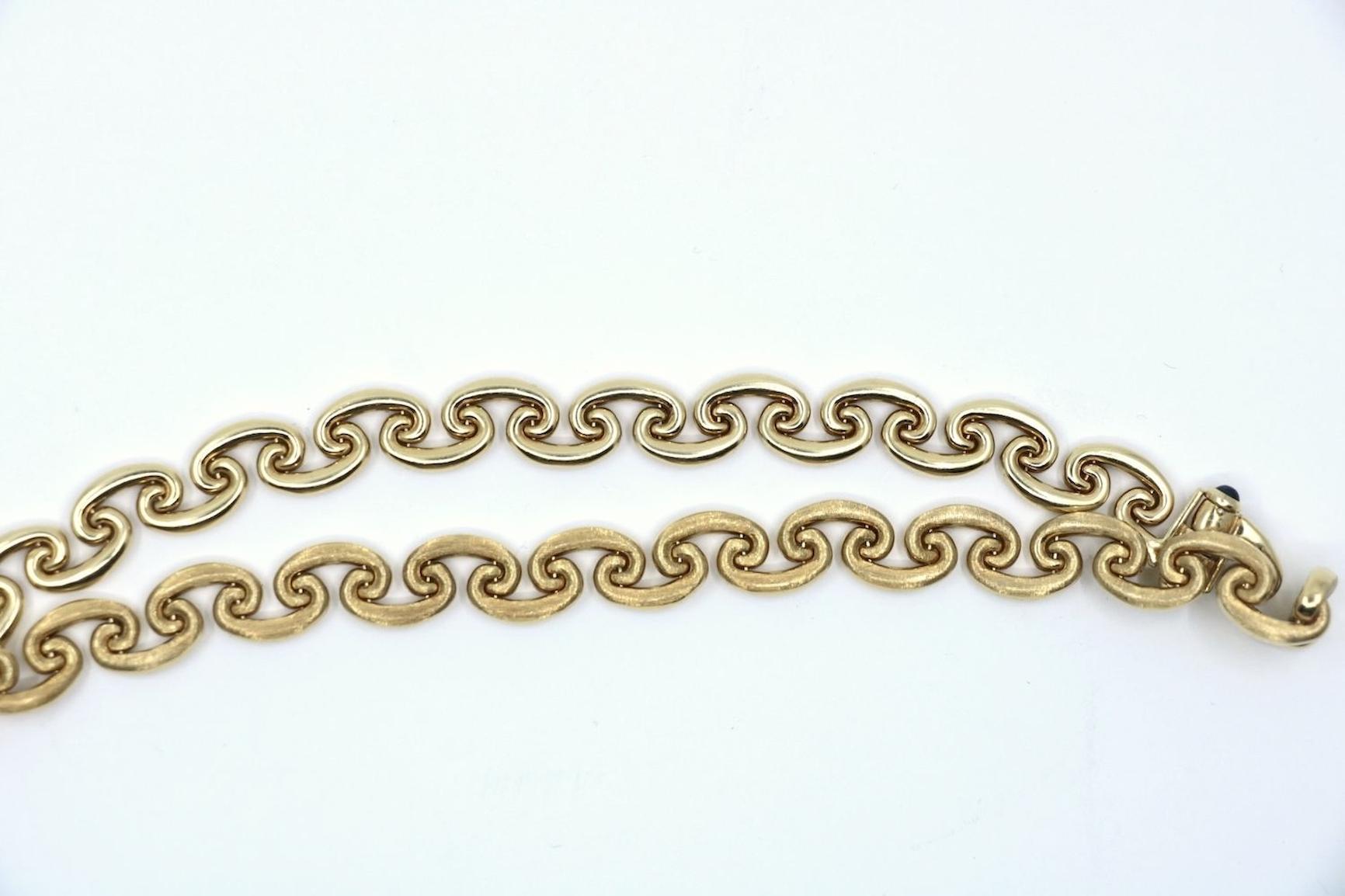 Vintage Chiampesan Gold 18K Mariner Chain Necklace en vente 8