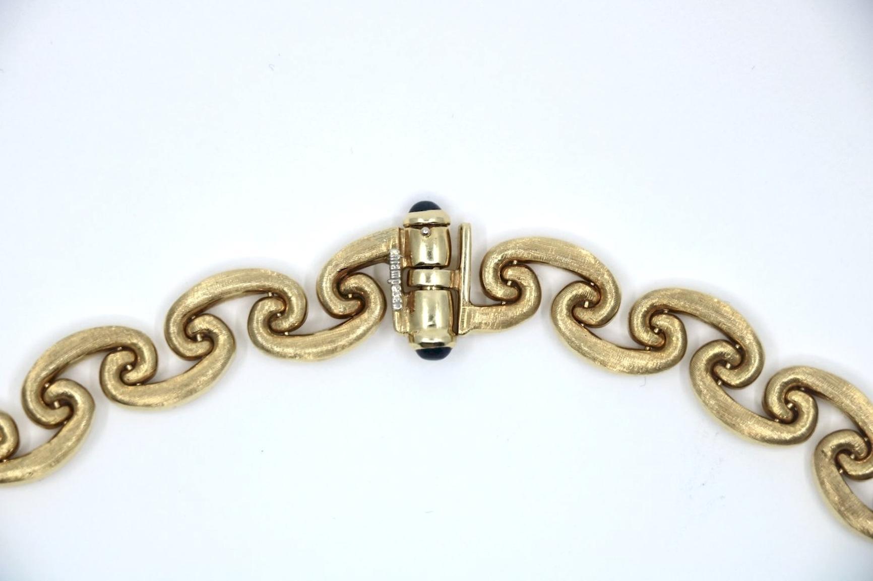 Vintage Chiampesan Gold 18K Mariner Chain Necklace en vente 2