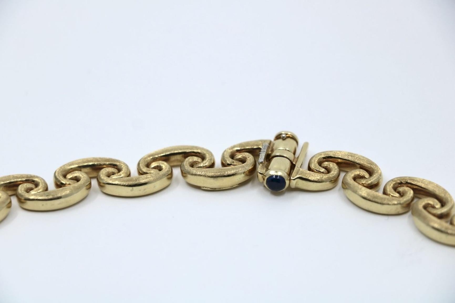 Vintage Chiampesan Gold 18K Mariner Chain Necklace en vente 3