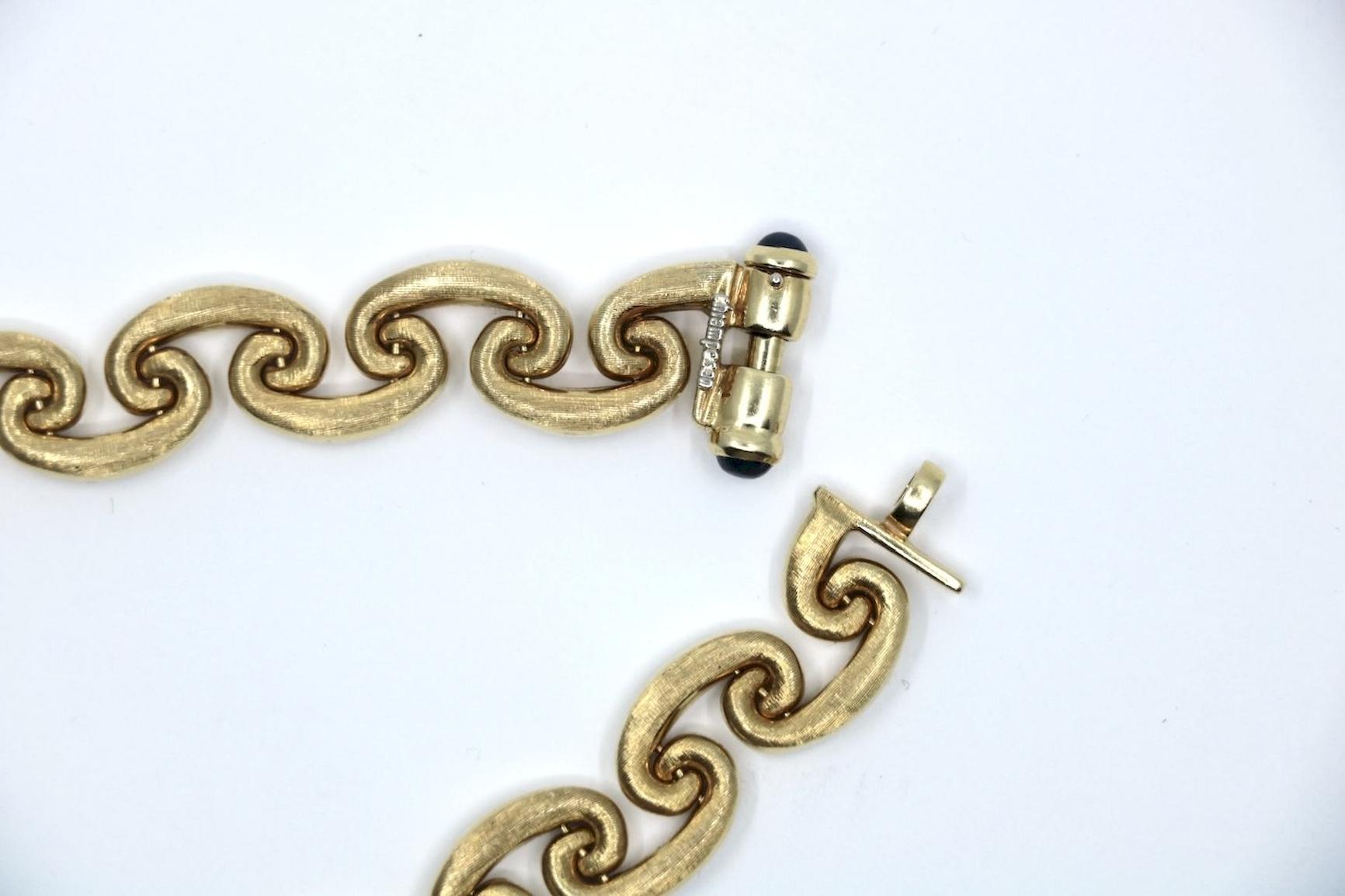 Vintage Chiampesan Gold 18K Mariner Chain Necklace en vente 4