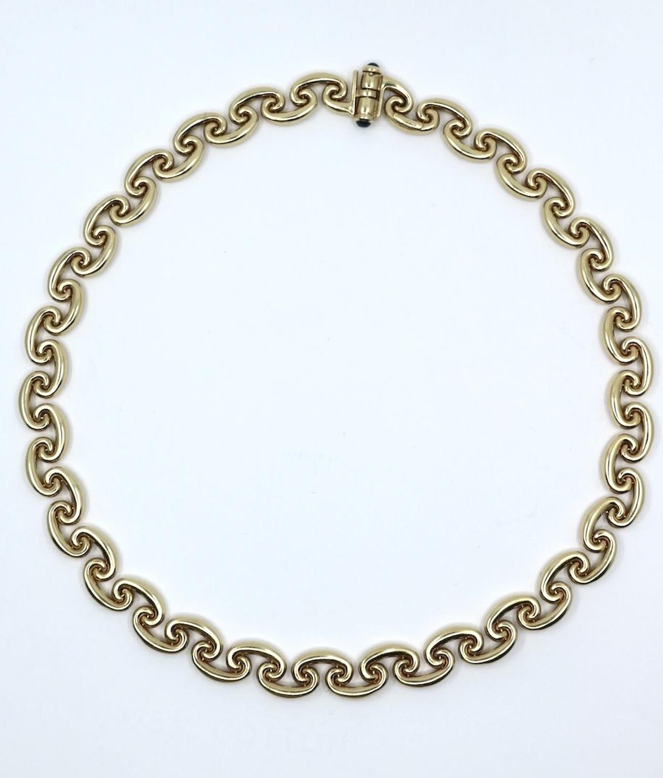 Vintage Chiampesan Gold 18K Mariner Chain Necklace en vente 5
