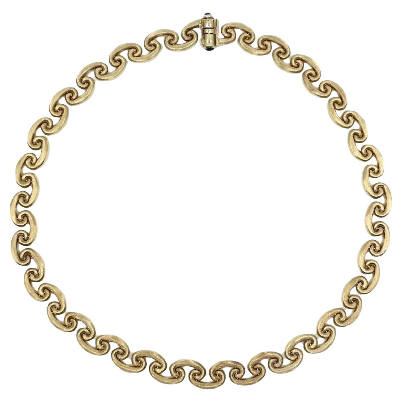 Vintage Chiampesan 18K Gold Mariner Chain Necklace