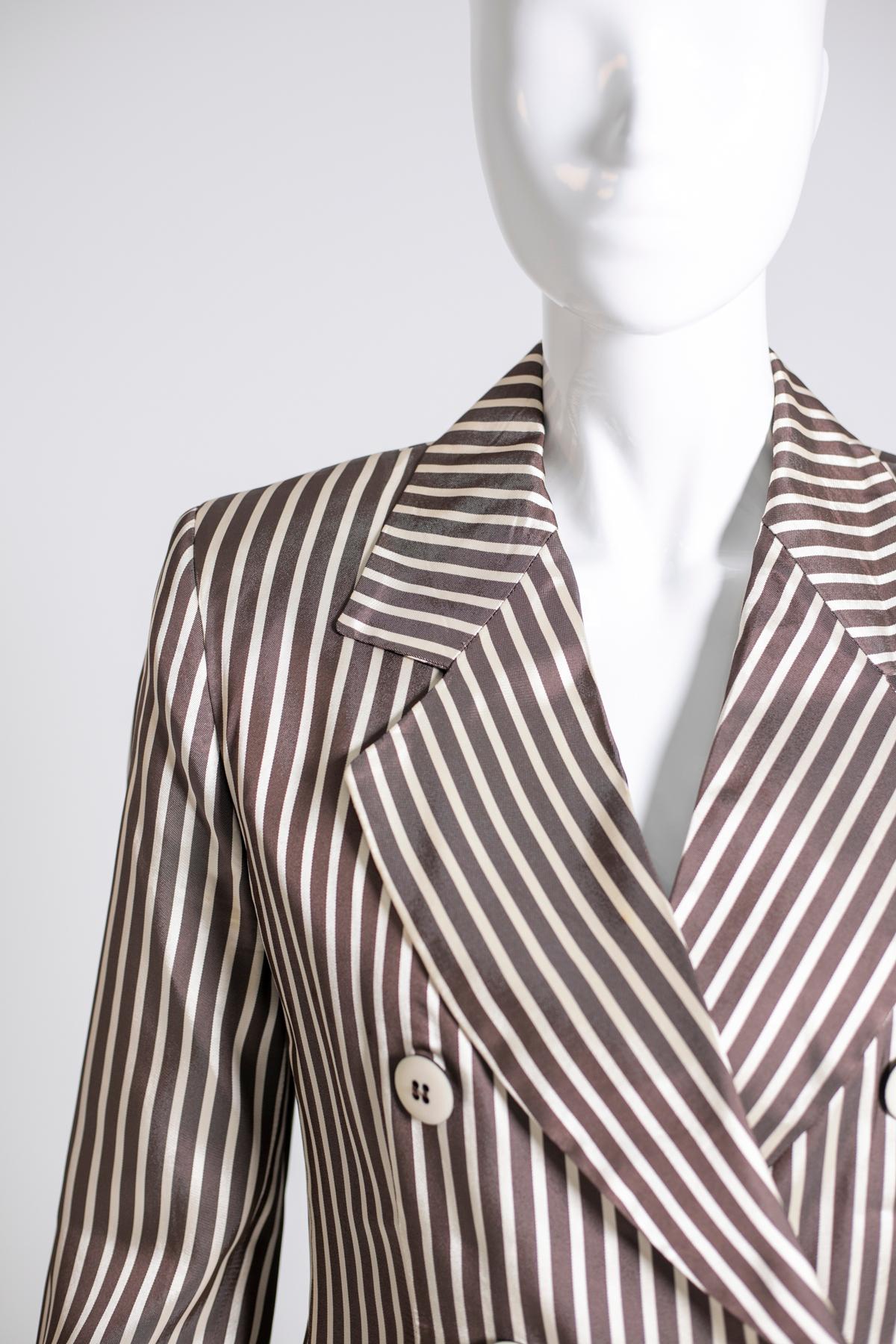 Vintage Chic Striped Blazer Studio Ferre In Good Condition For Sale In Milano, IT