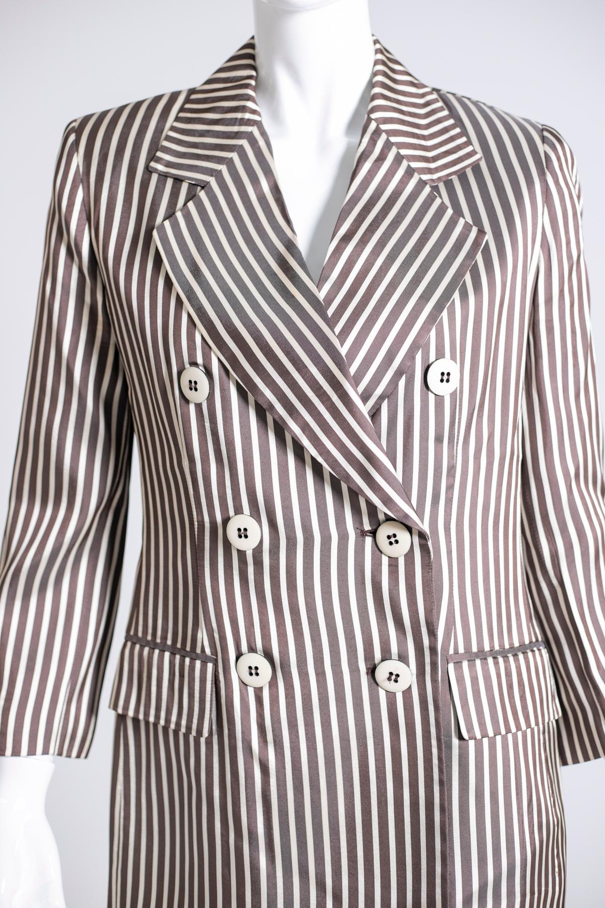 Vintage Chic Striped Blazer Studio Ferre For Sale 2