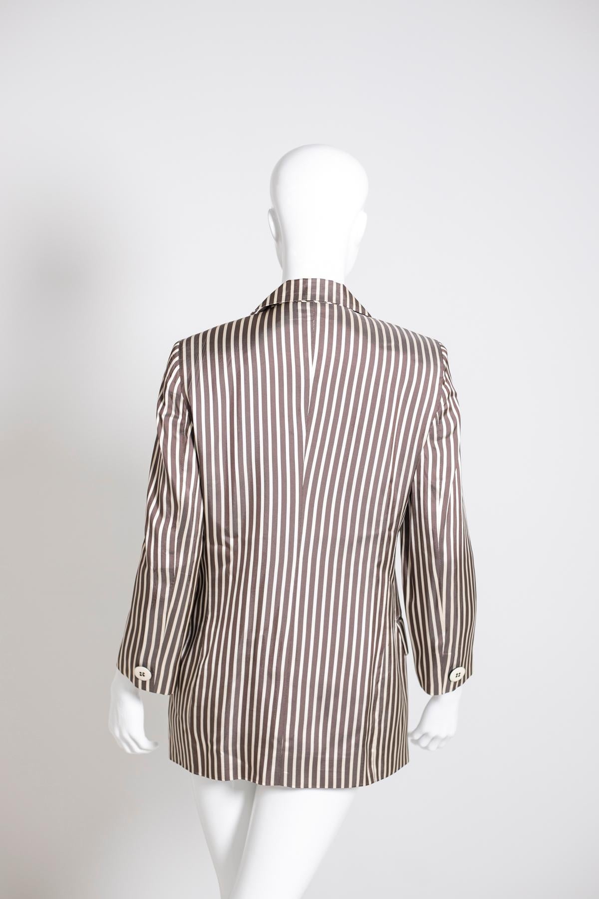 Vintage Chic Striped Blazer Studio Ferre For Sale 3