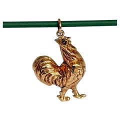 Vintage Chicken Figurine 9 Carat Gold Charm