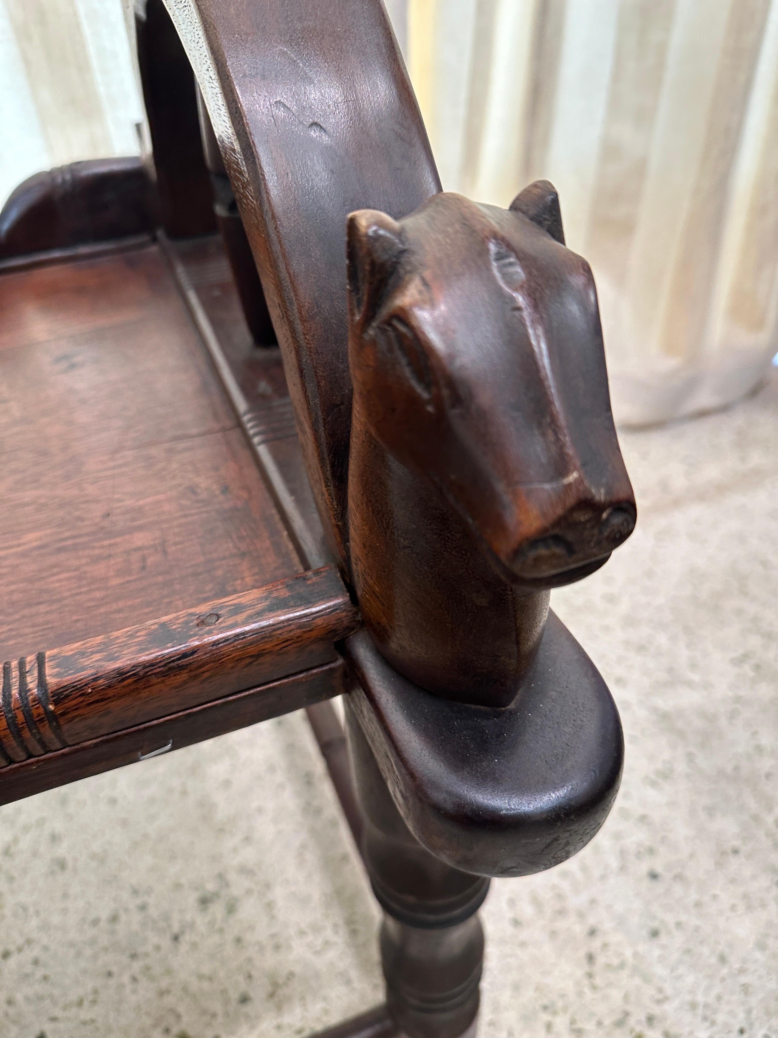Wood Vintage Chief's Baule Chair from Cote d'Ivoire For Sale