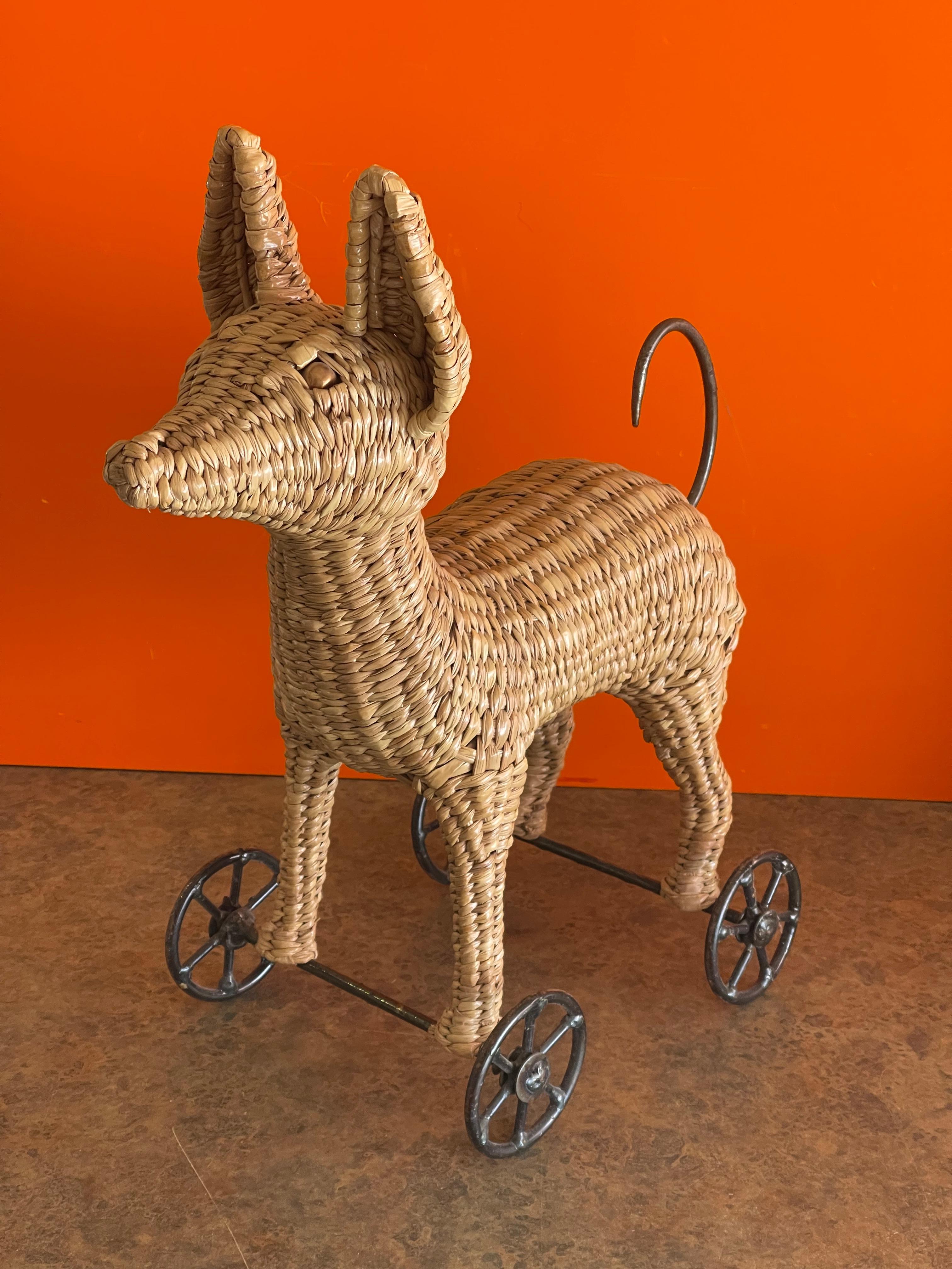 Vintage Chihuahua Pull Toy by Mario Lopez Torres, Rare For Sale 4