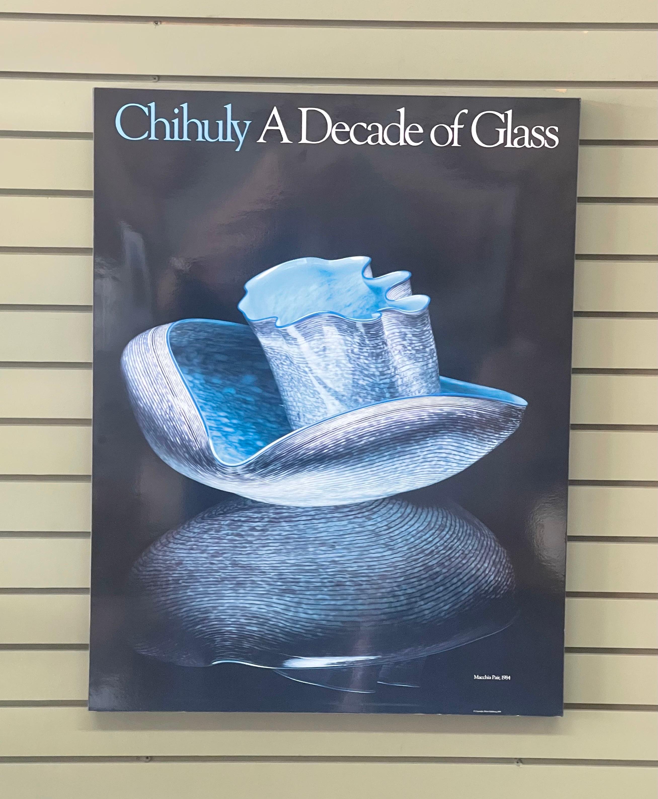 Affiche vintage « Chihuly a Decade of Glass » (Chihuly une décennie de verre) par Dale Chihuly, 1984 Bon état - En vente à San Diego, CA