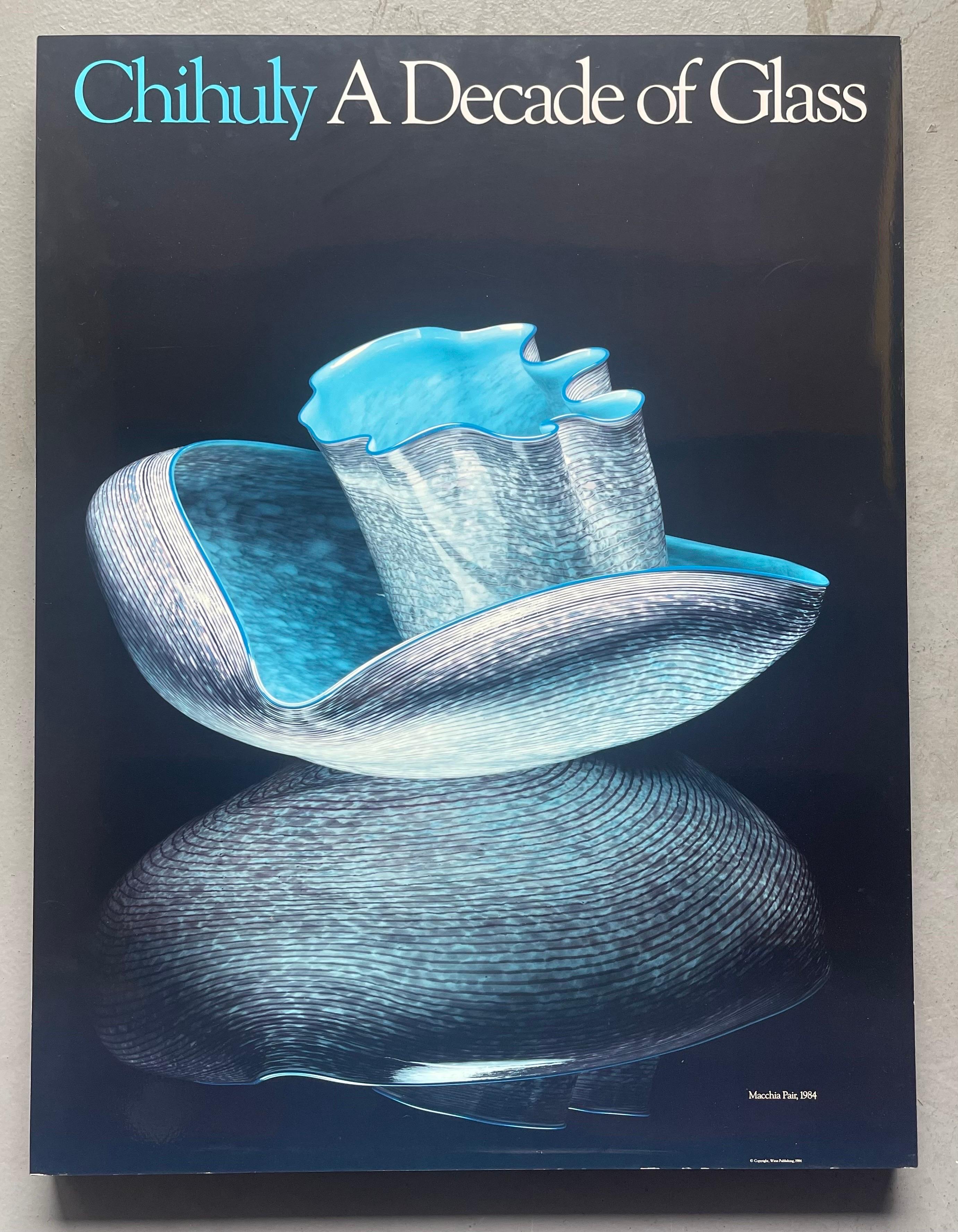 20ième siècle Affiche vintage « Chihuly a Decade of Glass » (Chihuly une décennie de verre) par Dale Chihuly, 1984 en vente