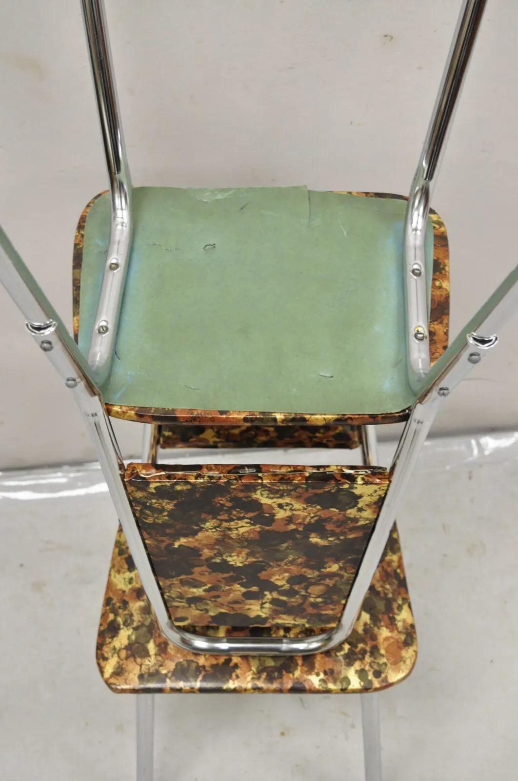 Kleine Vintage-Beistellstühle für Kinder aus Metallrohr aus der Mitte des Jahrhunderts - Ein Paar im Angebot 3