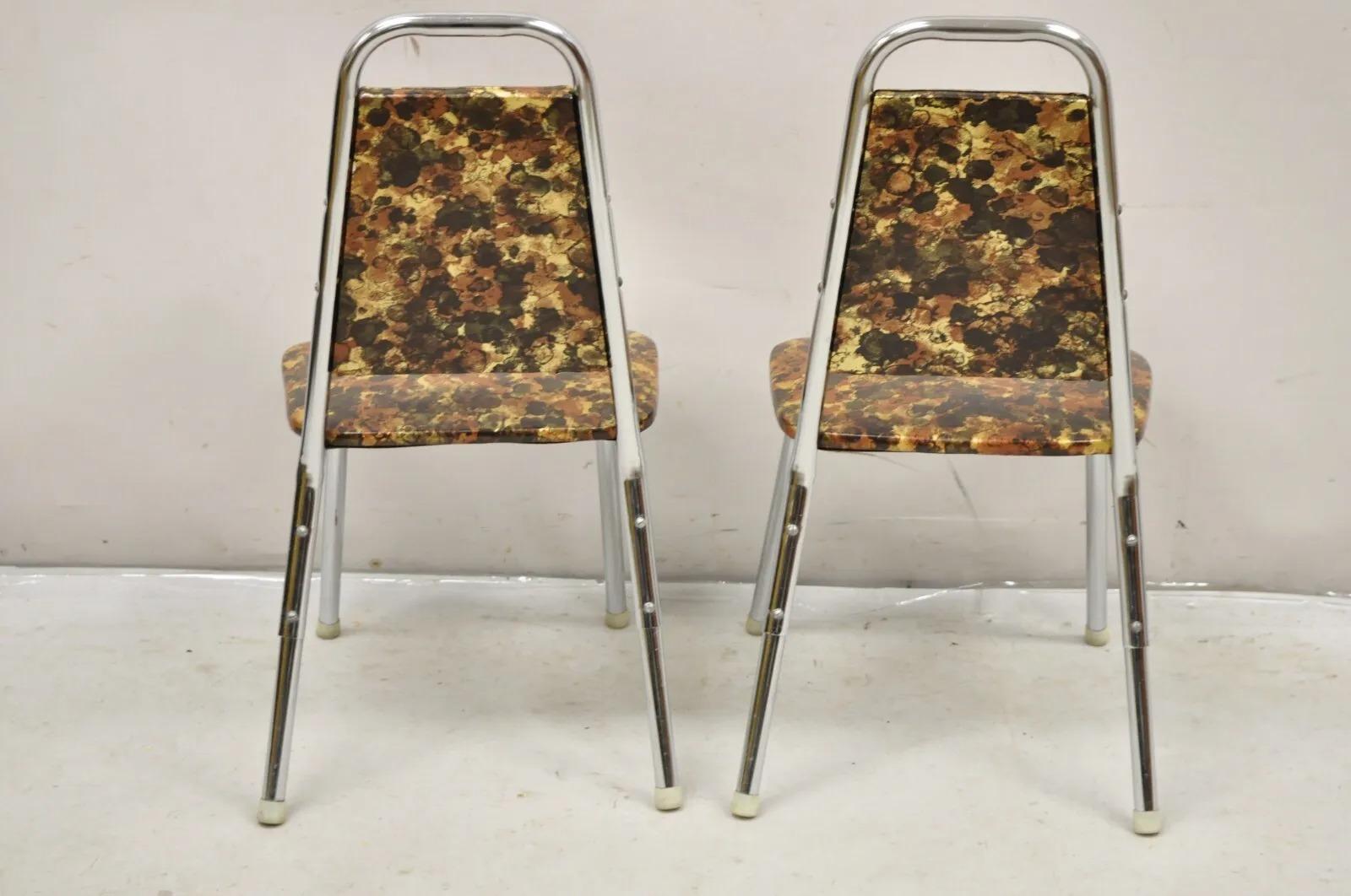 Vintage Children's Small Mid Century Tubular Metal Side Chairs - A Pair For Sale 4