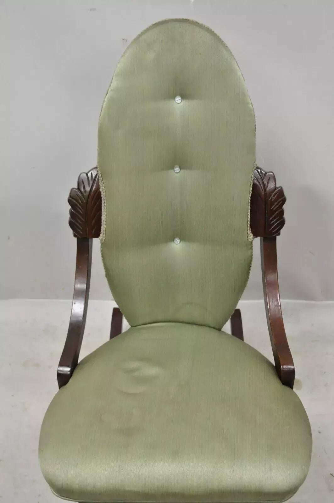 Sconosciuto Sedia a dondolo vintage per bambini di piccole dimensioni in legno di ciliegio Greene & Greene in vendita