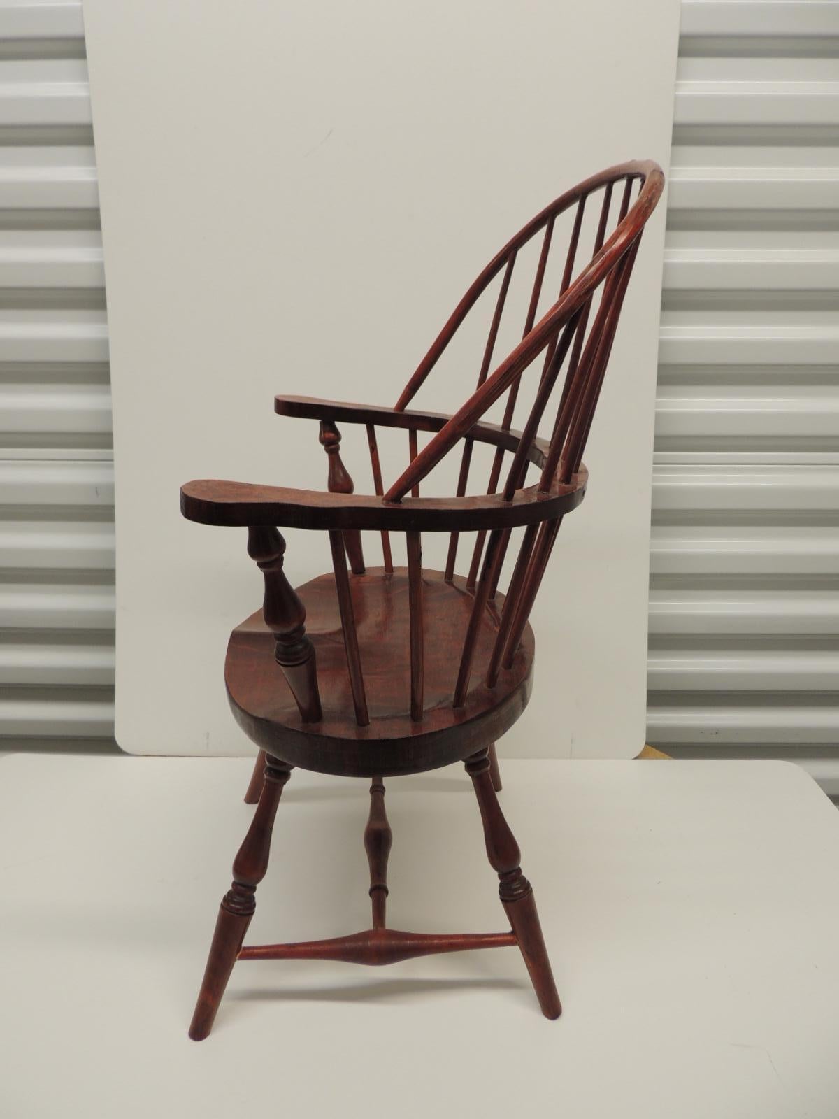 Hand-Crafted Vintage Child's Windsor Armchair