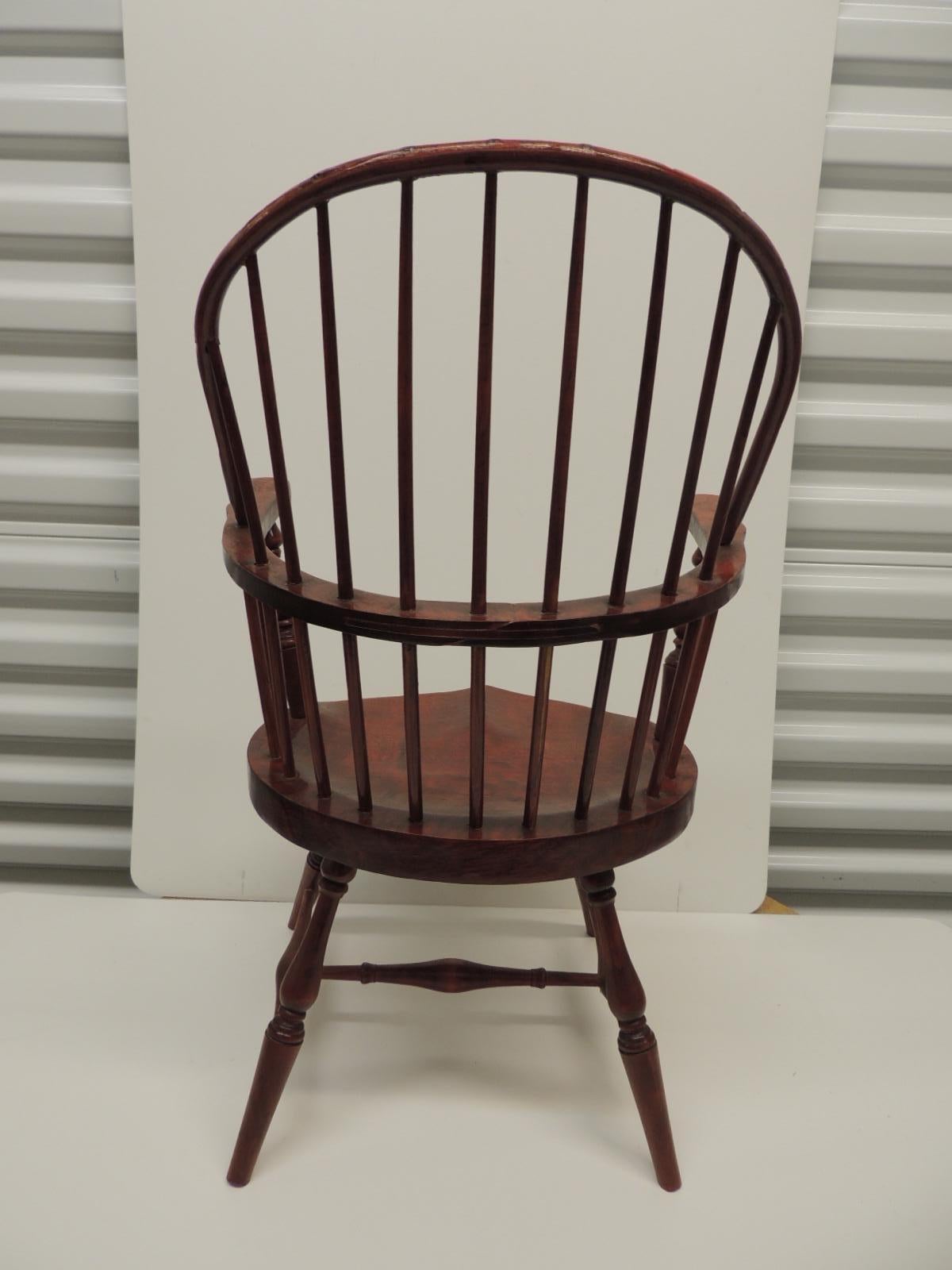 Vintage Child's Windsor Armchair In Good Condition In Oakland Park, FL