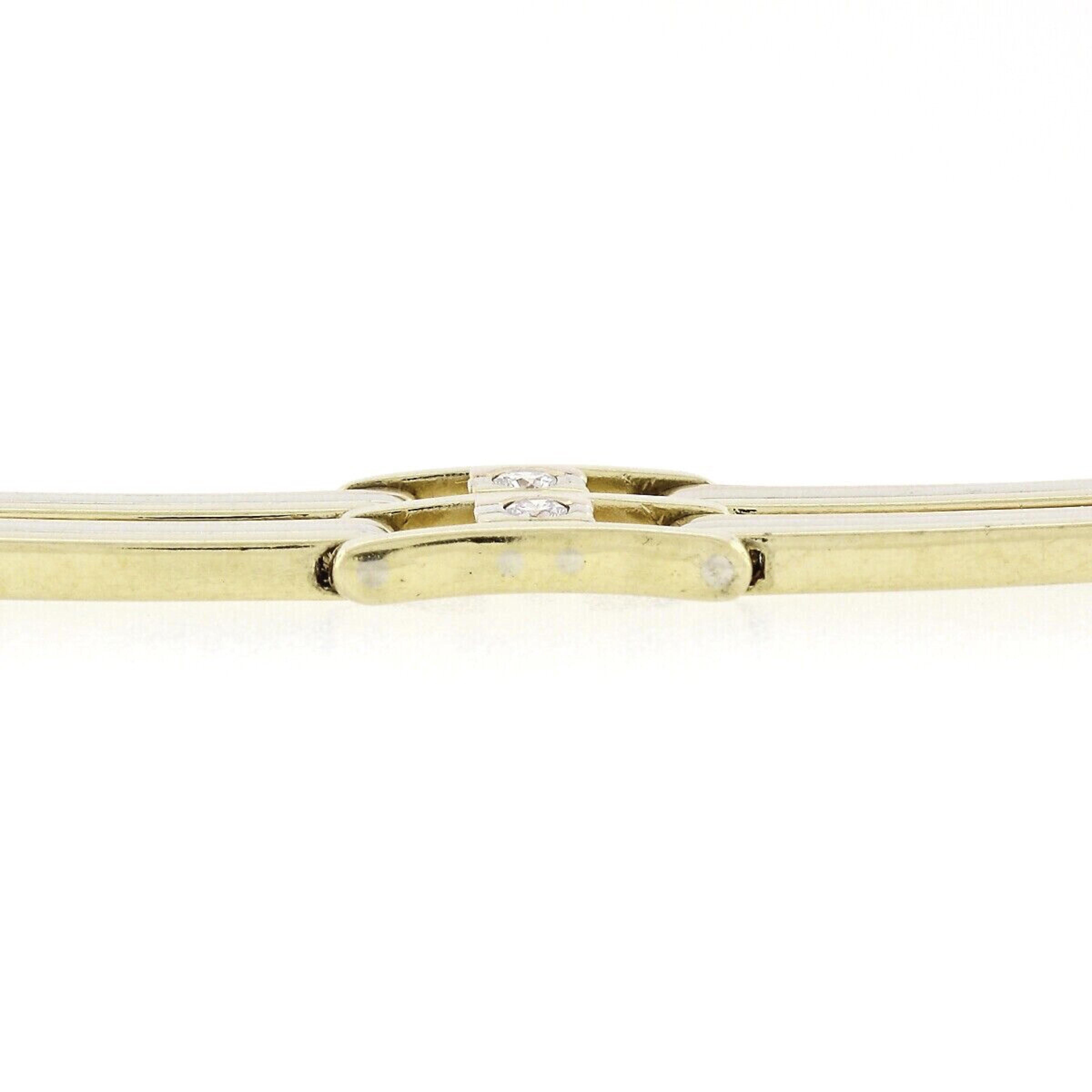 Vintage Chimento 18K Tri Color Gold 1,05ctw Diamant-Halskette mit Kragen im Angebot 3