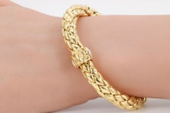 Vintage Chimento 18K Gelbgold Stretch verflochtene Armbänder