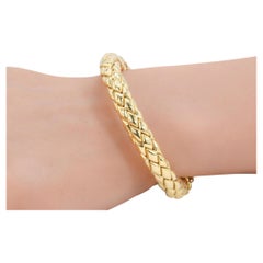 Vintage Chimento 18K Gelbgold Stretch verflochtene Armbänder