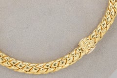 Vintage Chimento Collier stretch entrelacé en or jaune 18K