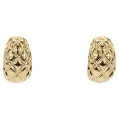 Vintage Chimento Pineapple Earrings in 18K Yellow Gold
