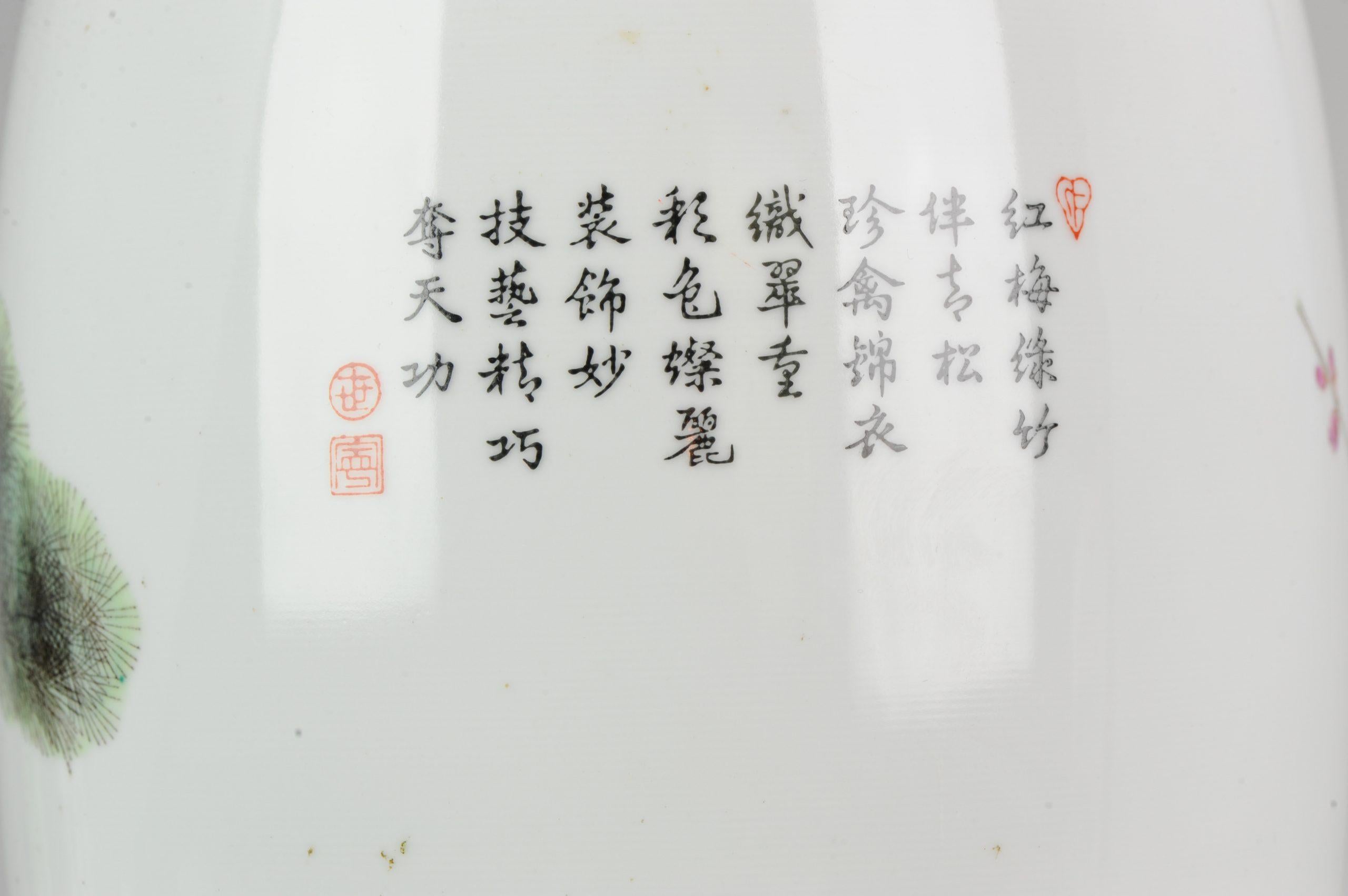 Chinesische Pfauenvase aus Porzellan, PROC, 20. Jahrhundert, China im Angebot 9