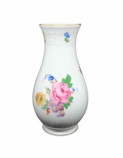 Vintage China Porcelain Vase Hutschenreuther Dresden Floral Decor
