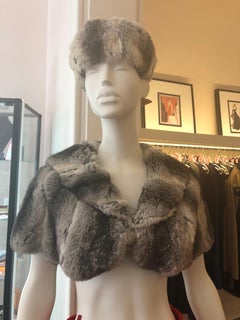 Vintage Chinchilla Stole/Cape and Hat
