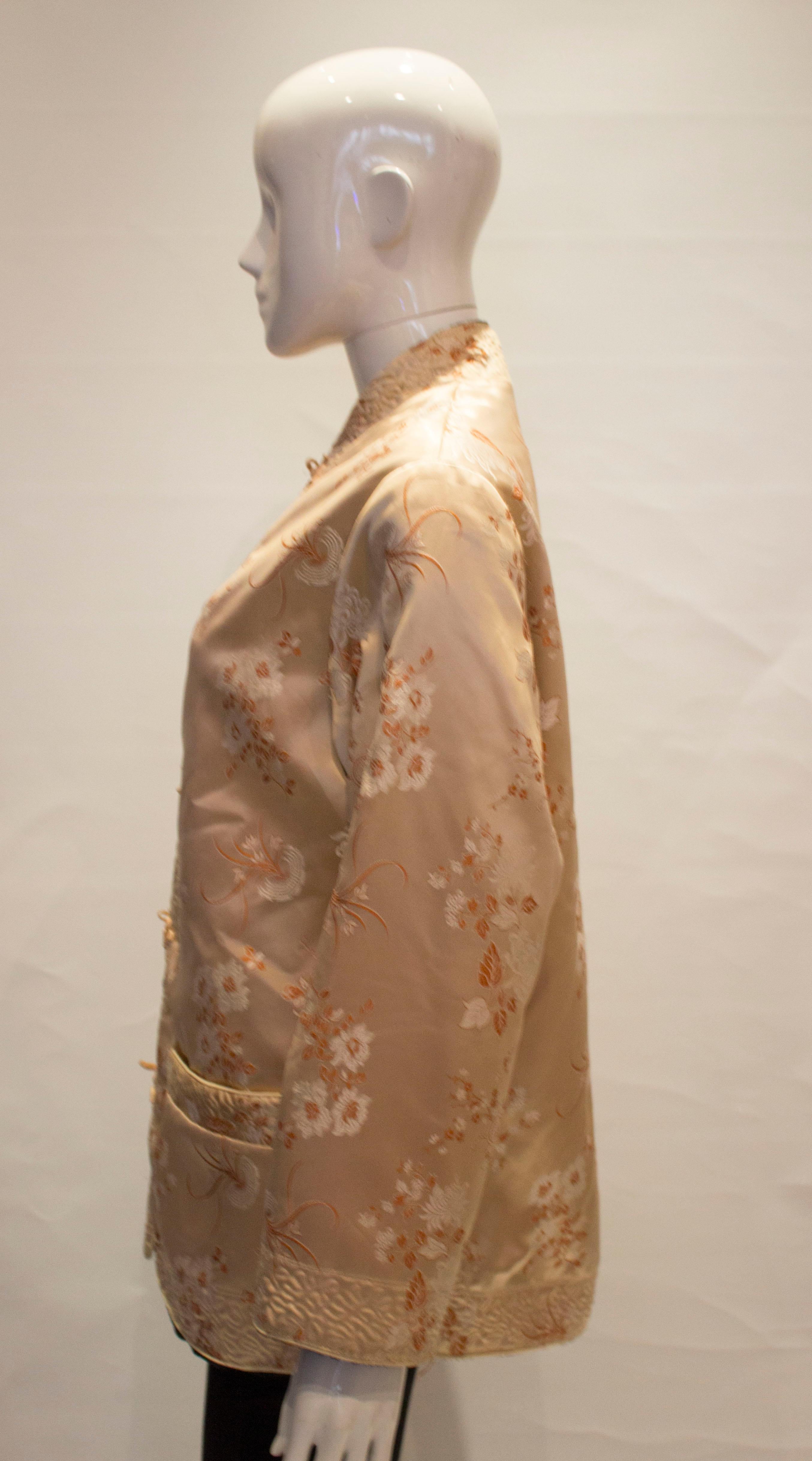 Chinease-Jacke im Vintage-Stil mit Pelzfutter Damen im Angebot
