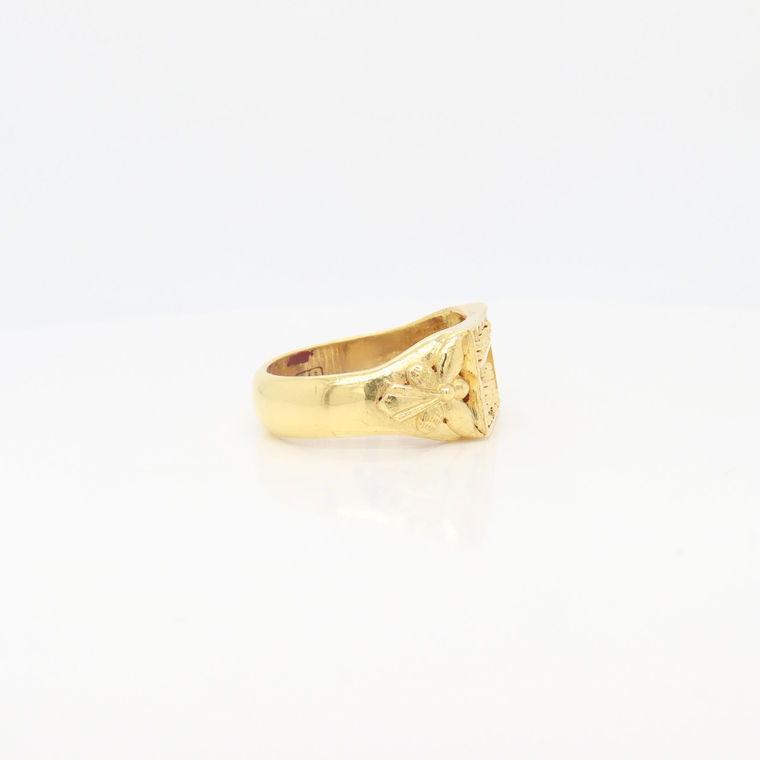 Vintage Chinese 18K Gold Abacus Ring en vente 4