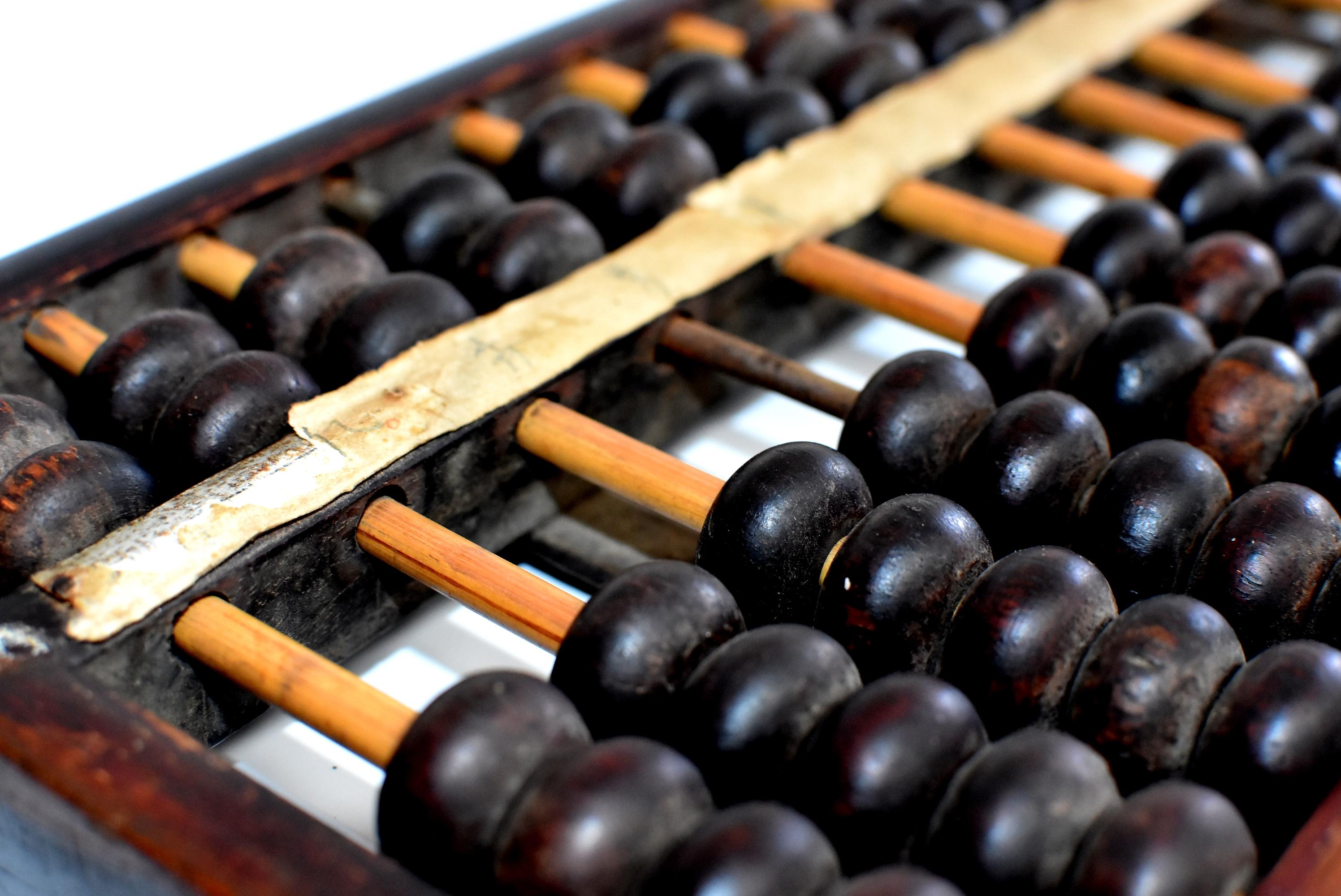 Vintage Chinese Abacus, Authentic, Original Tag 11