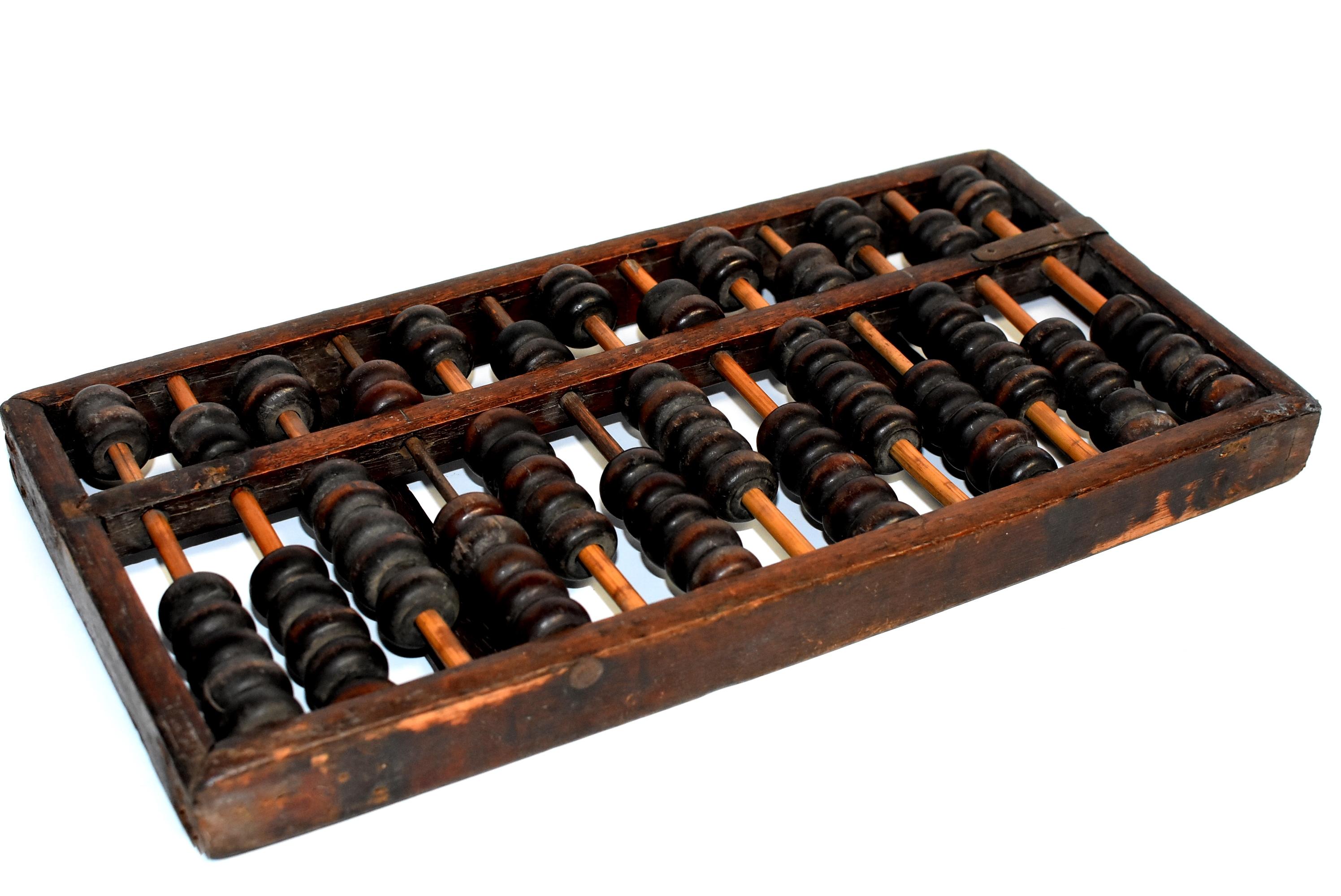 Vintage Chinese Abacus Solid Wood Hand Made 1