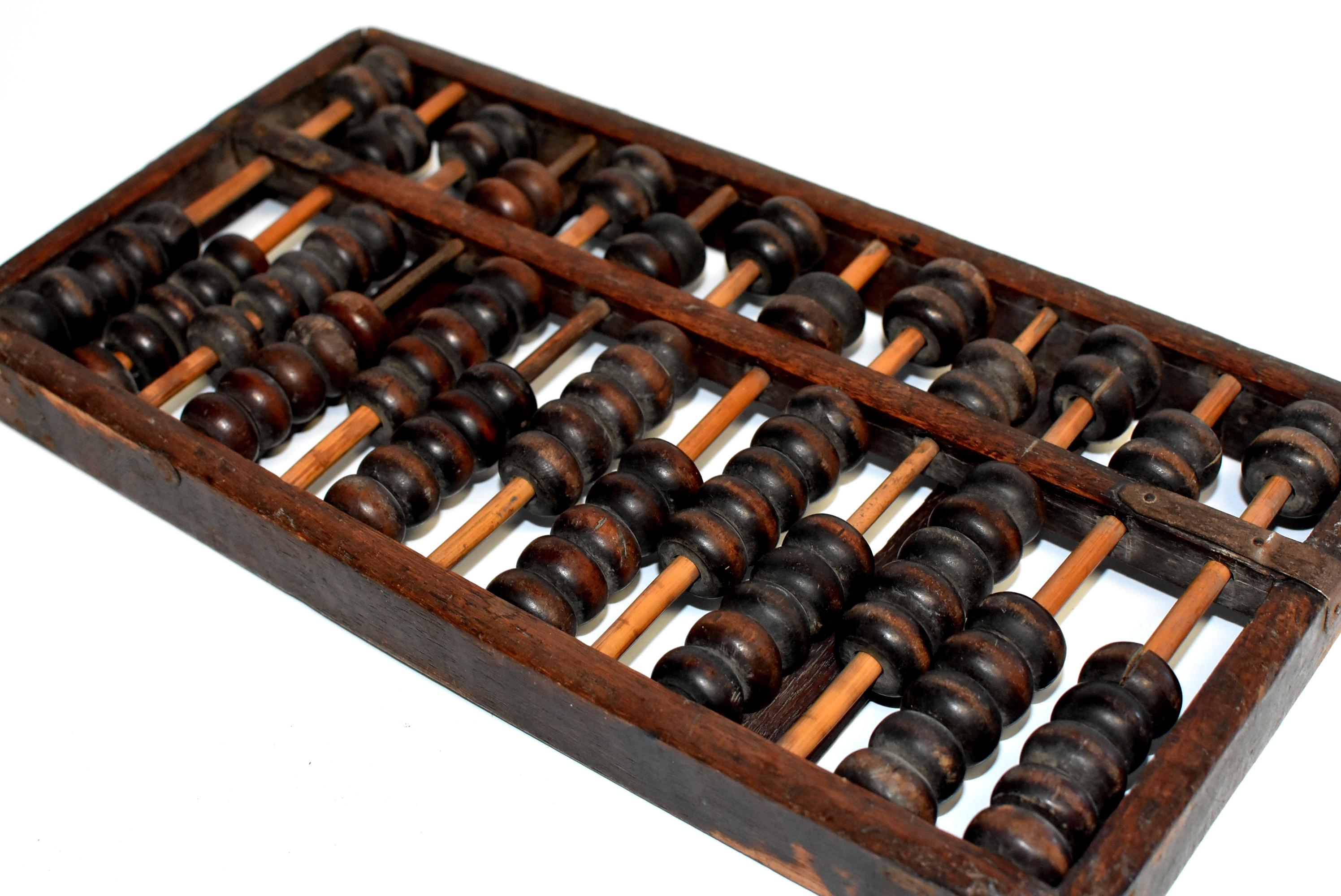 Vintage Chinese Abacus Solid Wood Hand Made 2