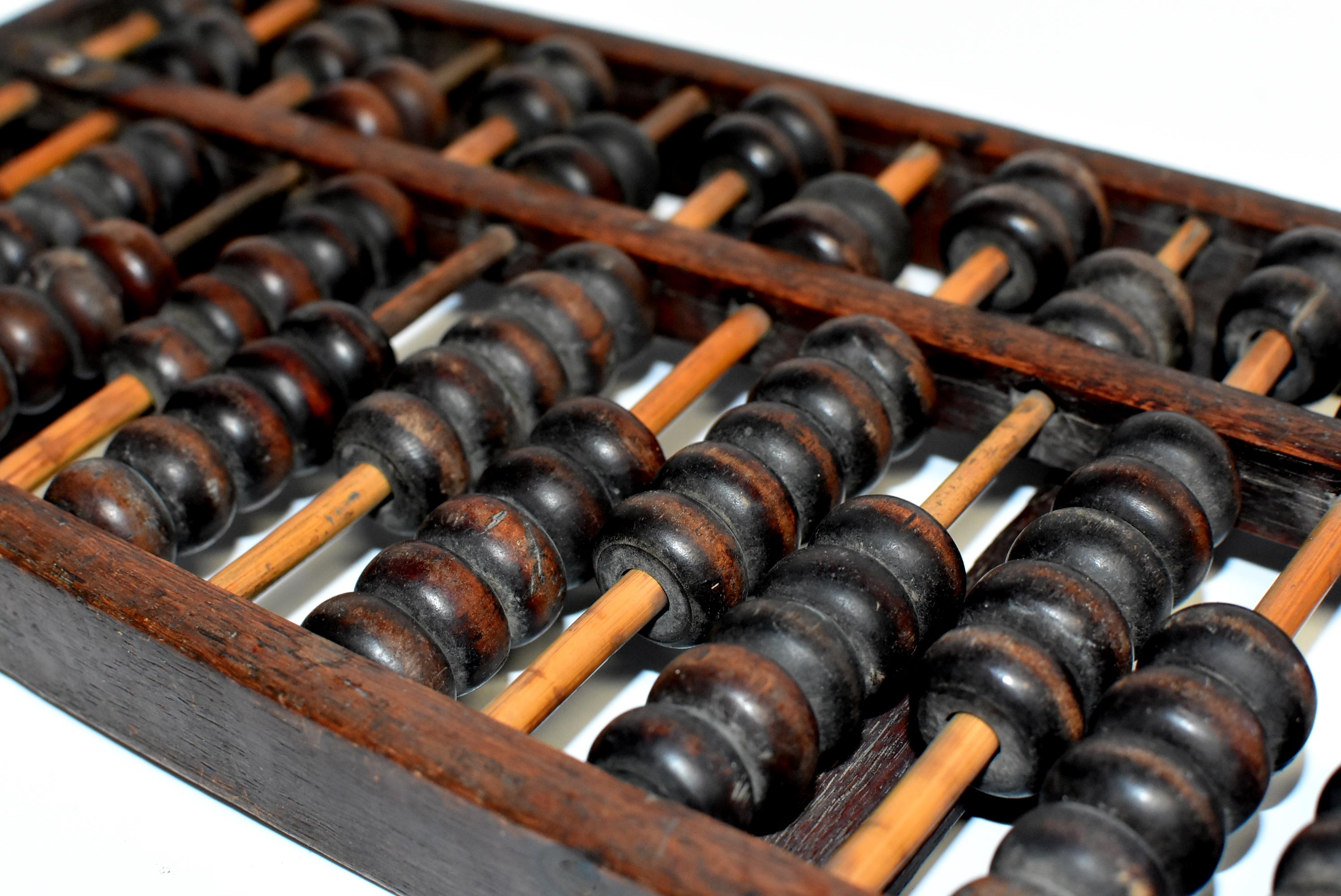 Vintage Chinese Abacus Solid Wood Hand Made 3
